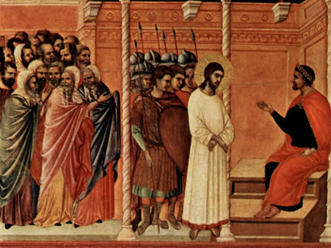 Duccio di Buoninsegna - Christ with Pontius Pilate