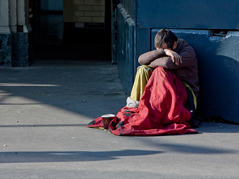 homeless man