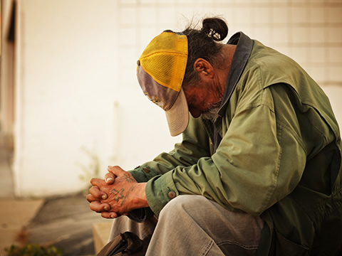 homeless man