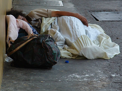 homeless man