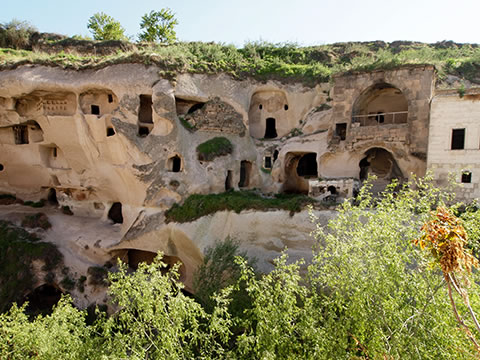 house in a rock face