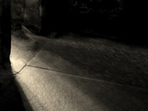 light through a door