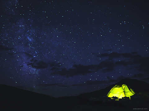 camping under the stars